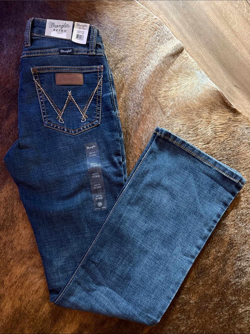 Wrangler Women's Dark Blue Boot Cut Jeans